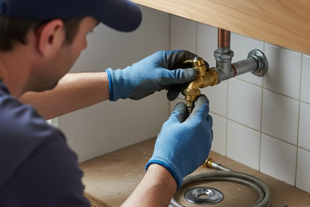 Shutoff valve and fitting work during Emergency Plumbing in Camp Murray